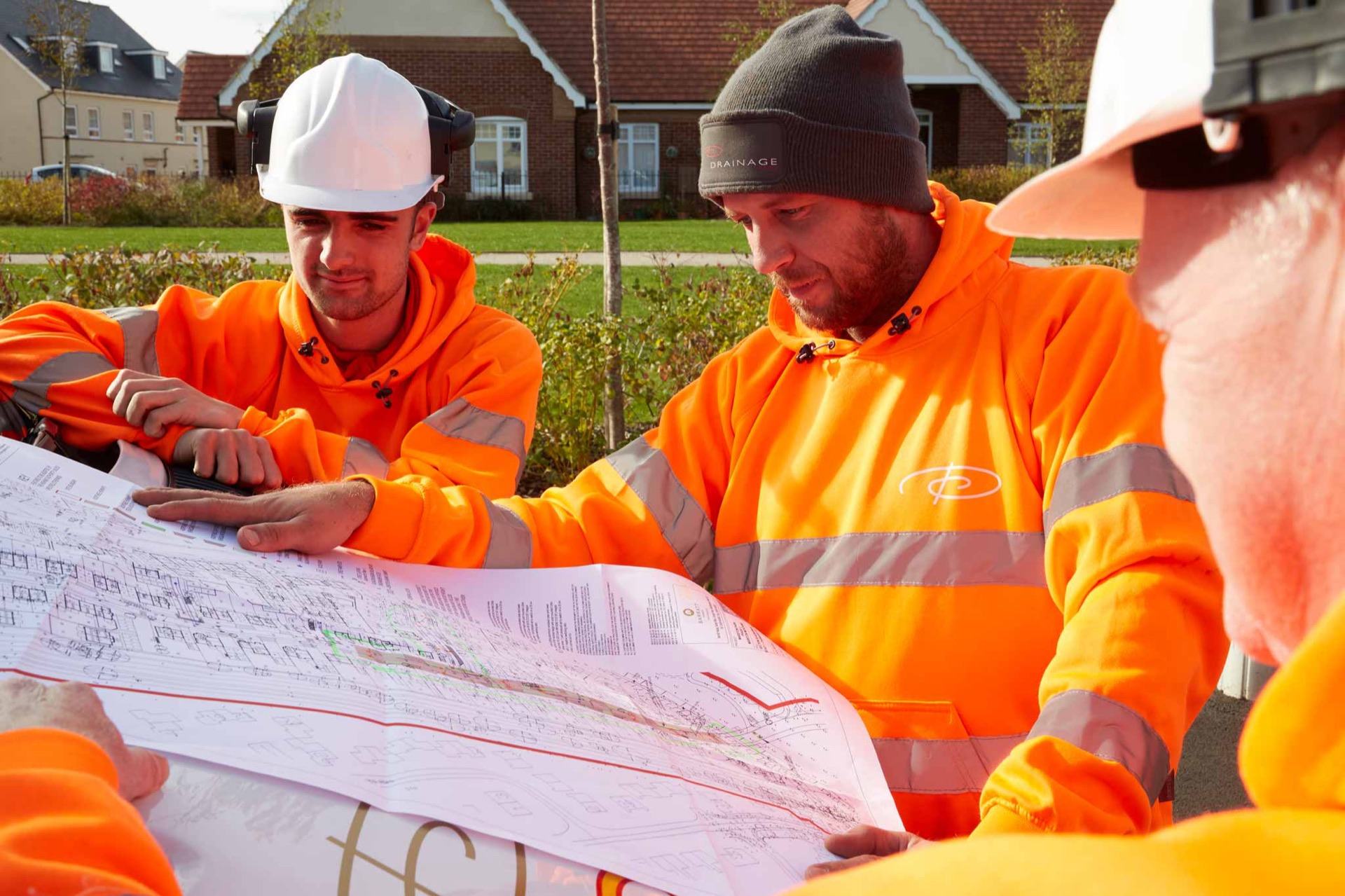 Drainage 2000 engineers reviewing site plans